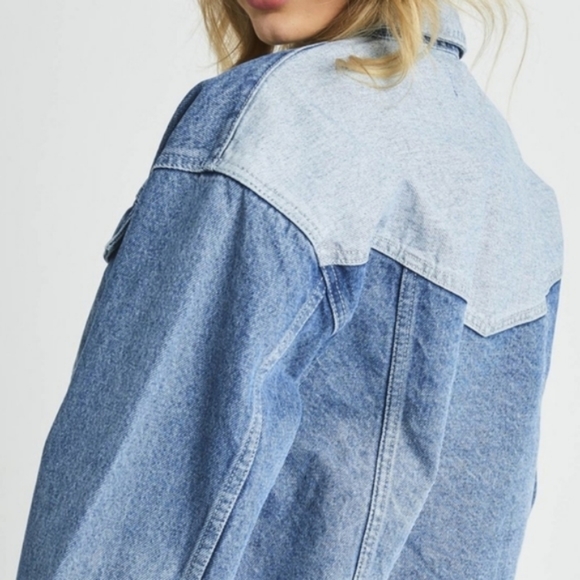 Rollas Jean Denim Jacket in Tumbled Blue - Picture 4 of 12